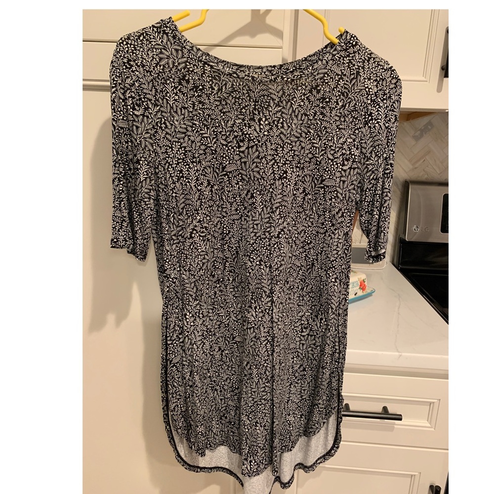 Black Patterned Tunic